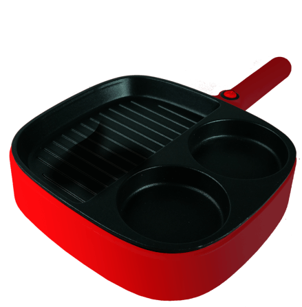 กระทะไฟฟ้า SONAR รุ่น SF-M46 ขนาด 11 นิ้ว สีแดง_1